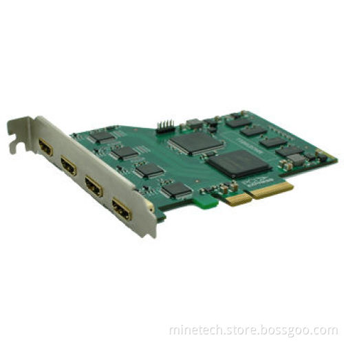 4CH HDMI capture card, simultaneously capture 4 channels 1,080p*60Hz HDMI signal, supports HDCP